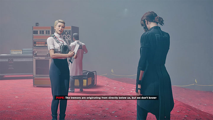 Emily Pope w międzyczasie pojawiła się w lokacji Skrzyżowanie (Crossroads), tak więc na potrzeby spotkania się z nią nie musisz opuszczać Jaskiń Fundamentu - Control Foundation: Piramida - solucja, opis przejścia - Control - poradnik do gry