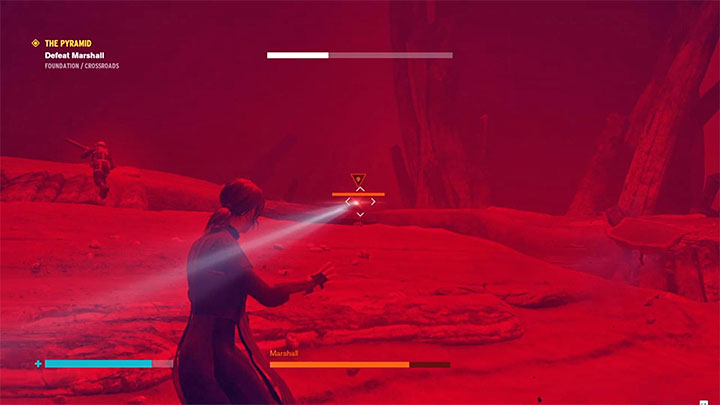 Jakiś czas po rozpoczęciu pojedynku w pieczarze zaczną pojawiać się pomocnicy Marshall - Control Foundation: Piramida - solucja, opis przejścia - Control - poradnik do gry