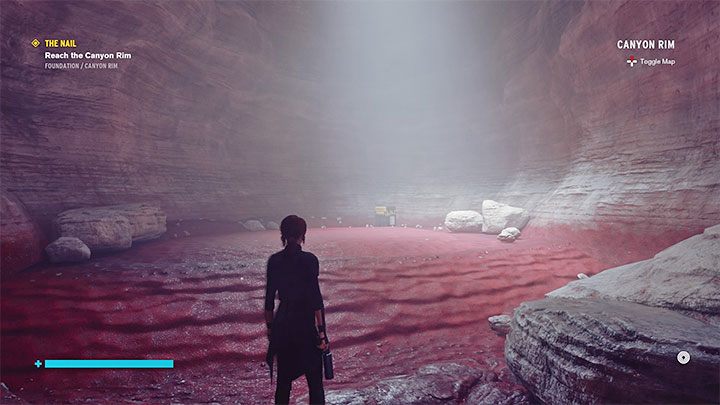 Przeleć nad przepaścią i obejrzyj nową wizję / nagranie Marshall - Control Foundation: Gwóźdź - Obrzeża kanionu i Obszar badań gamma - solucja - Control - poradnik do gry