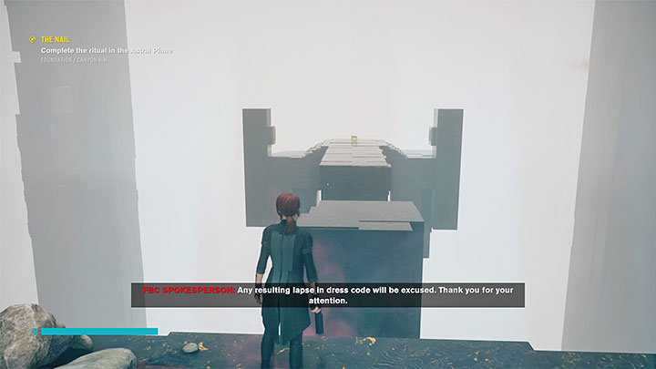 W miejscu z obrazka musisz dokonać wyboru pomiędzy lewą (zachodnią) i prawą (wschodnią) ścieżką - Control Foundation: Gwóźdź - Obrzeża kanionu i Obszar badań gamma - solucja - Control - poradnik do gry