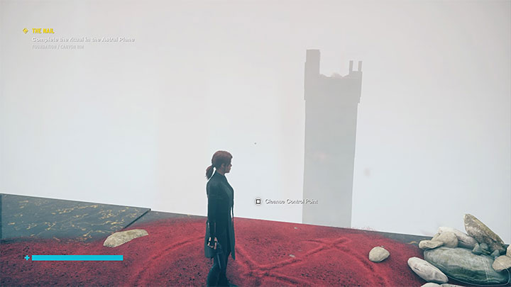 Kontynuuj wspinaczkę, w trakcie której na bieżąco niszcz kryształy-podpory po to żeby nowe platformy mogły się obniżać - Control Foundation: Gwóźdź - Obrzeża kanionu i Obszar badań gamma - solucja - Control - poradnik do gry