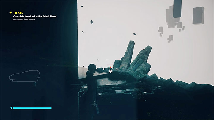 Raz jeszcze przeniesiesz się do lokacji z globusem i taktyka pozostaje niezmieniona - lataj wokół sfery niszcząc kryształy i odbudowując brakujące fragmenty z pomocą Kształtowania - Control Foundation: Gwóźdź - Obrzeża kanionu i Obszar badań gamma - solucja - Control - poradnik do gry