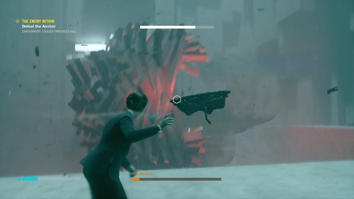 Po dwóch udanych rzutach, pojawi się obstawa bossa - kilku latających przeciwników - Control: Kotwica - boss, jak pokonać? - Control - poradnik do gry