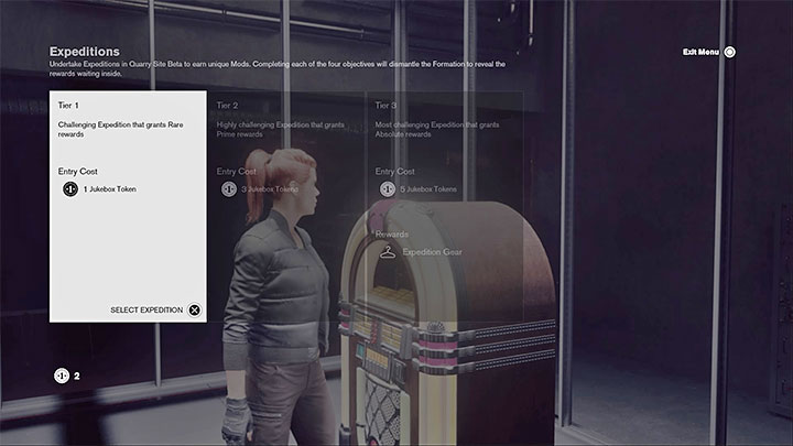 Po tym jak powrócisz z żetonami do maszyny grającej gra wyświetli okno wyboru - Control: Ekspedycje - Control - poradnik do gry
