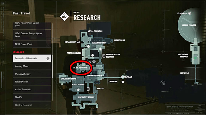 Obszar Szczęście i Prawdopodobieństwo znajduje się w Sektorze Badawczym (Research) - Control: Zagadka w lokacji Szczęście i Prawdopodobieństwo - Control - poradnik do gry