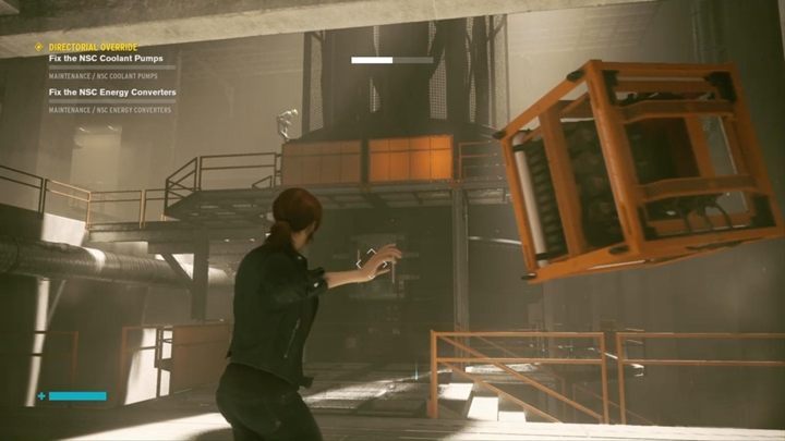 Na końcu pokoju ujrzysz spory konwerter, który wymaga naprawy - Control: Wyłącznik awaryjny - solucja, opis przejścia - Control - poradnik do gry