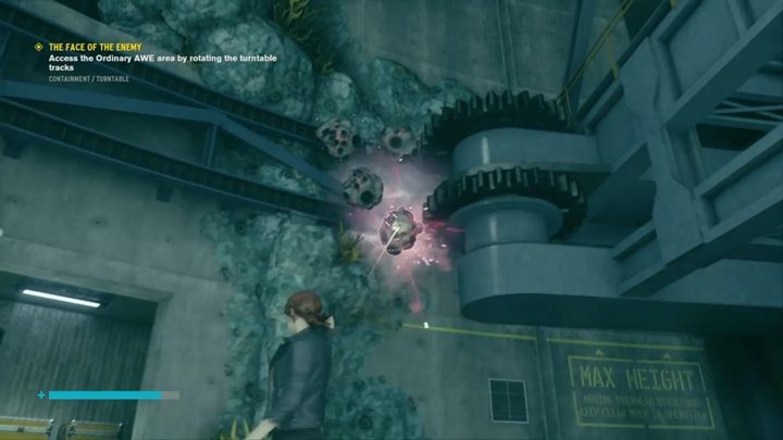 Niestety, most jest blokowany przez skrzepy, które znajdują się na jego drodze - Control: Twarz nieprzyjaciela - solucja, opis przejścia - Control - poradnik do gry