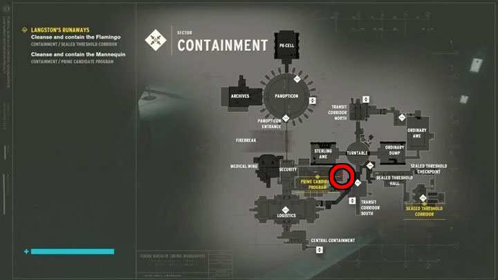 Manekina znajdziesz w lokacji Program Główny Kandydat w Sektorze Zamkniętym - Control: Uciekinierzy Langstona - solucja, opis przejścia - Control - poradnik do gry