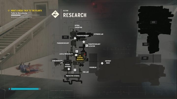 Trzeci kwiatek, naprzeciw kryjówki (shelter). - Control: Co za syf, Pogadaj z roślinami - solucja, opis przejścia - Control - poradnik do gry