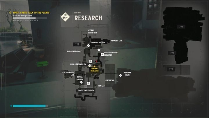 Czwarty kwiatek odnajdziesz na górnym poziomie. - Control: Co za syf, Pogadaj z roślinami - solucja, opis przejścia - Control - poradnik do gry