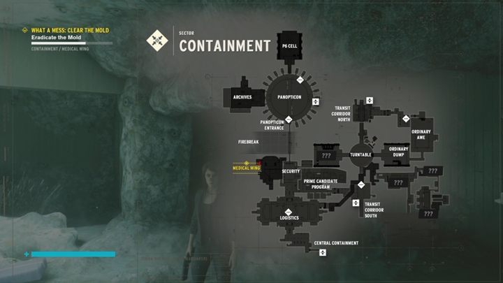 Piąta pleśń jest w pokoju z dużą ilością skrzynek i bagaży - Control: Co za syf, Usuń Pleśń - solucja, opis przejścia - Control - poradnik do gry