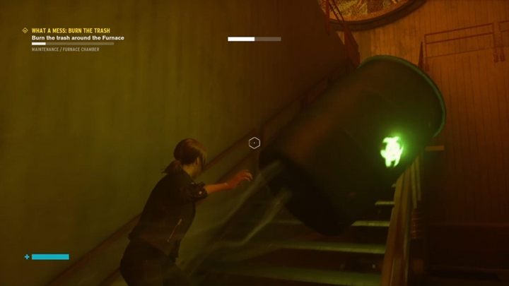 Opis: Idź do pomieszczenia Komora Pieca w Sektorze Technicznym - Control: Co za syf, Spal śmieci - solucja, opis przejścia - Control - poradnik do gry
