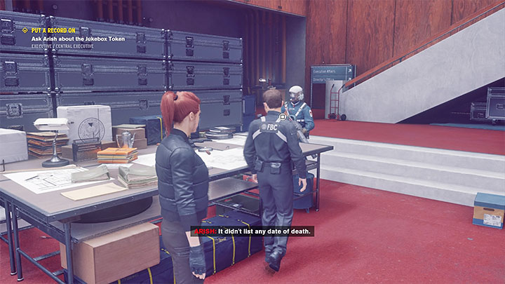 Pozostań w Centralnym Kierownictwie i porozmawiaj o żetonie z Arishem - Control: Nastaw płytę - solucja, opis przejścia - Control - poradnik do gry