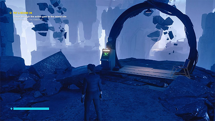 W lokacji tej są 4 bramy, przy czym tylko przy tej z obrazka zauważysz uruchomiony komputer z zielonymi znakami na ekranie - Control: Nastaw płytę - solucja, opis przejścia - Control - poradnik do gry