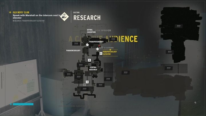 Przejdź przez drzwi obok tunelu, a dotrzesz do lokacji Parapsychologia - Control: Klub Oldbojów - solucja, opis przejścia - Control - poradnik do gry