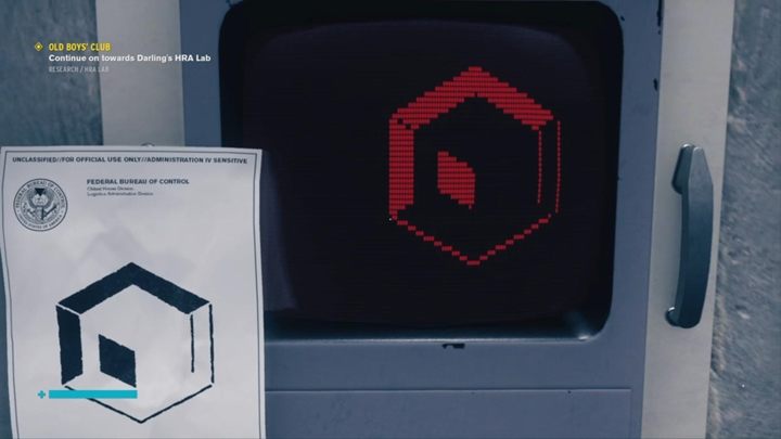 Biegnij do kolejnego znacznika na mapie, mijając Badania nad Zabezpieczeniami - Control: Klub Oldbojów - solucja, opis przejścia - Control - poradnik do gry