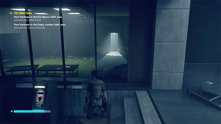 W trakcie pierwszej wizyty w tej lokacji Jesse musi doprowadzić do przywrócenia dostaw prądu i odblokuje to widoczny w tle szyb windy - Control AWE: Ukryte miejsca, zegar - sekrety, lokacje - Control - poradnik do gry