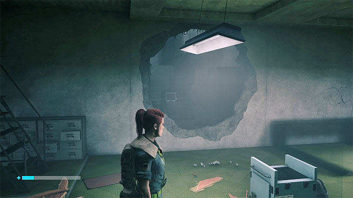 W pomieszczeniu tym są skrzynia z lootem i interaktywne radio, ale nie jest to jeszcze ukryty obszar - Control AWE: Ukryte miejsca, zegar - sekrety, lokacje - Control - poradnik do gry