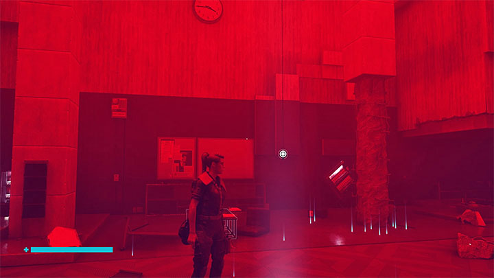 Znajdziesz się w oświetlonym na czerwono obszare, w którym trzeba stoczyć bitwę z przeciwnikami kontrolowanymi przez Syk - Control AWE: Ukryte miejsca, zegar - sekrety, lokacje - Control - poradnik do gry