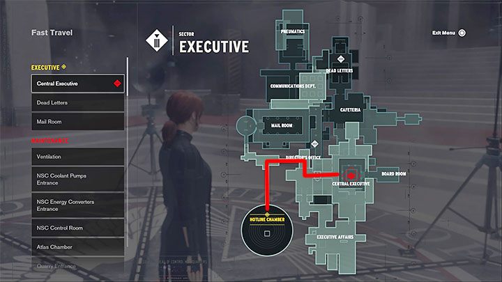 Miejscem odbycia rozmowy z Zarządem (Board) jest lokacja Pokój linii specjalnej (Hotline Chamber) w Sektorze kierowniczym (Executive Sector) - Control Foundation: Fundament - solucja, opis przejścia - Control - poradnik do gry