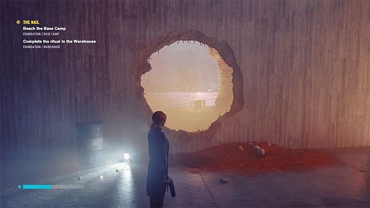 Umieszczenie rdzenia w slocie pozwoli ci załączyć windę i dojechać nią na poziom 6 (Upper Warehouse) - Control Foundation: Gwóźdź/The Nail - Magazyn i Zawalony dział - solucja - Control - poradnik do gry