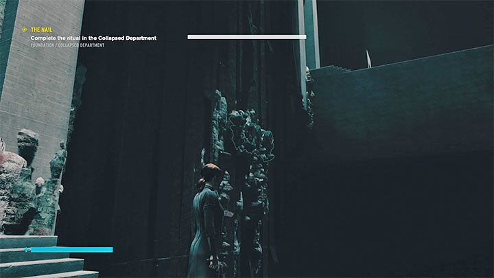 Kieruj się dalej i bądź gotowy na kolejne walki - Control Foundation: Gwóźdź/The Nail - Magazyn i Zawalony dział - solucja - Control - poradnik do gry