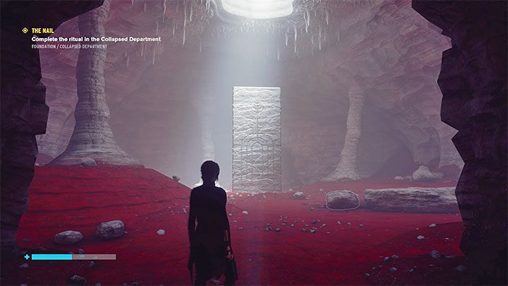 Kontynuuj przemarsz przez kolejne pomieszczenia i korytarze - Control Foundation: Gwóźdź/The Nail - Magazyn i Zawalony dział - solucja - Control - poradnik do gry