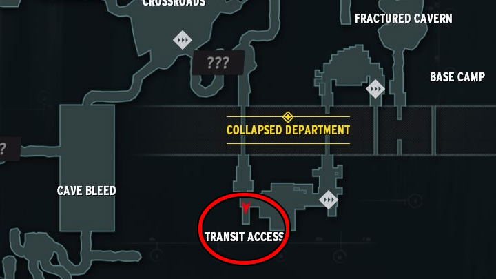 Okazja do rozpoczęcia tego pobocznego zadania pojawia się podczas przeprawy przez Zawalony dział (Collapsed Department), czyli wschodnią część Jaskiń Fundamentu - Control Foundation: Jesse Faden w odcinku Szybka platforma - solucja - Control - poradnik do gry