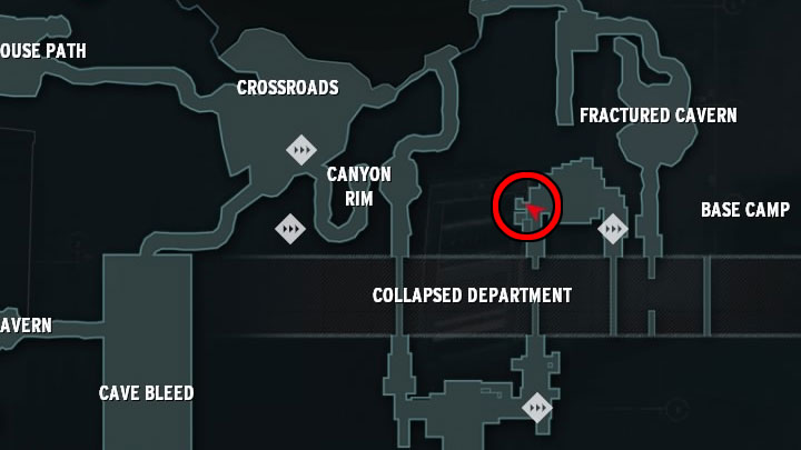 Powróć do dowolnego punktu kontroli i tym razem użyj szybkiej podróży żeby przenieść się do Zawalonego działu (Collapsed Department) - Control Foundation: Figurki maneki-neko, lista - Control - poradnik do gry