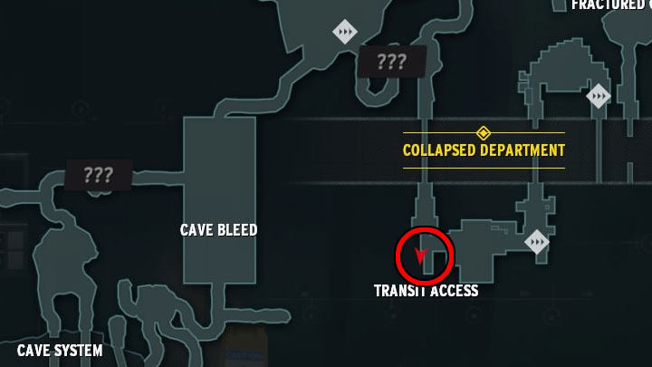 Musisz rozejrzeć się w pobliżu lokacji Wejście tranzytowe (Transit Access) za pokazanym na obrazkach korytarzem z windami - Control Foundation: Ukryte miejsca, lista - Control - poradnik do gry