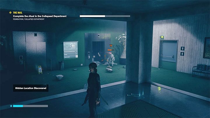 Po tym jak winda dotrze na to piętro wyjdzie z niej pojedynczy potwór - Control Foundation: Ukryte miejsca, lista - Control - poradnik do gry