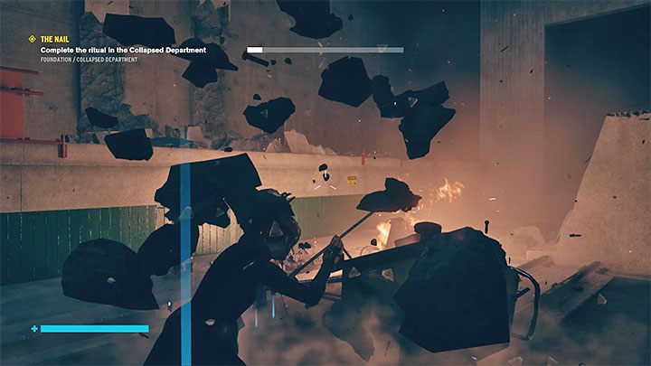 Taranowanie Osłoną aktywuje się poprzez załączenie Zasłony (przytrzymaj L1/LB na padzie), a następnie aktywowanie uniku (wciśnij Kółko/B) na padzie - Jesse powinna przemieścić się na wprost bez wyłączania Osłony - Control Foundation: Trofea, lista - Control - poradnik do gry