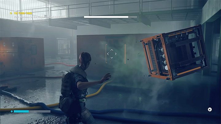 Dotrzesz do pomieszczenia, w którym rozwiązuje się zagadkę z kablami - jej celem jest otwarcie metalowej bramki na piętrze - Control AWE: Trzecia osoba (Eagle Limited) solucja, opis przejścia - Control - poradnik do gry