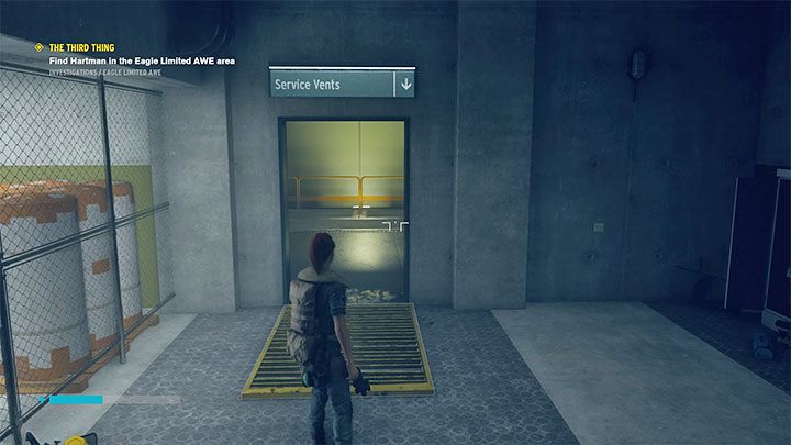 Po otwarciu przesuwanej bramki na piętrze przejdź dalej - Control AWE: Trzecia osoba (Eagle Limited) solucja, opis przejścia - Control - poradnik do gry