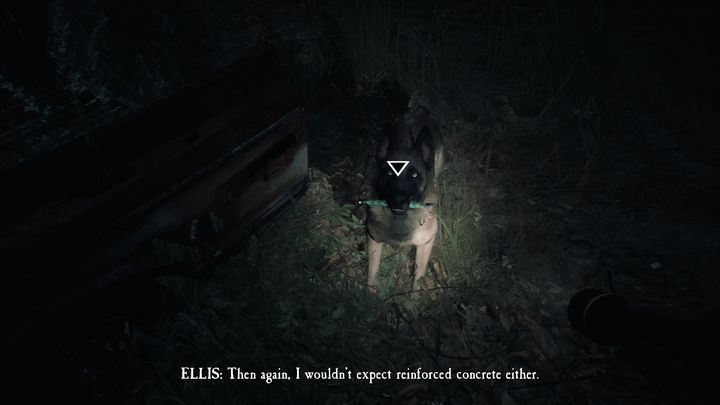 Komentarz: Jedną z komend, jaką możesz wydać Bulletowi, jest rozkaz szukania obiektów - Osiągnięcia w Blair Witch - Blair Witch - poradnik do gry