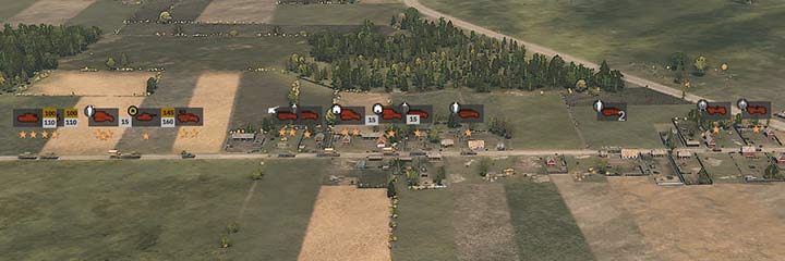 Kolumna czołgów i ciężarówek jest łatwym celem dla wroga. Z przodu powinien jechać pojazd zwiadowczy, który szybko wykryje jednostki przeciwnika i weźmie na siebie ostrzał wroga. - Porady na start | Steel Division 2 - Steel Division 2 - poradnik do gry