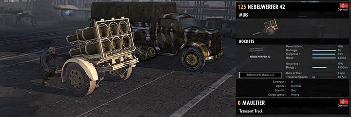 Wyrzutnie rakiet to niezwykle silne jednostki, zarówno po stronie rosyjskiej, jak i niemieckiej. Jednak artyleria zaopatrzona w amunicję 300mm to niezwykle silna jednostka. Nebelwerfer ma potężny obszar rażenia oraz drastycznie wpływa na morale wprzeciwnika. Mankamentem jest długie przeładowanie i wsparcie ciężarówek z zaopatrzeniem. - 28. Jäger | Dywizje państw Osi w Steel Division 2 - Steel Division 2 - poradnik do gry