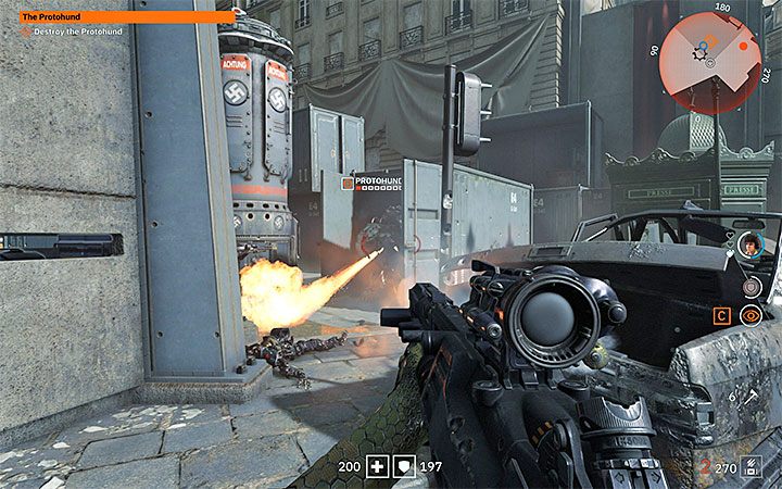 Po tym jak znajdziesz Protohunda rozpocznij pojedynek - The Protohund | Misje poboczne w Wolfenstein Youngblood - Wolfenstein: Youngblood - poradnik do gry