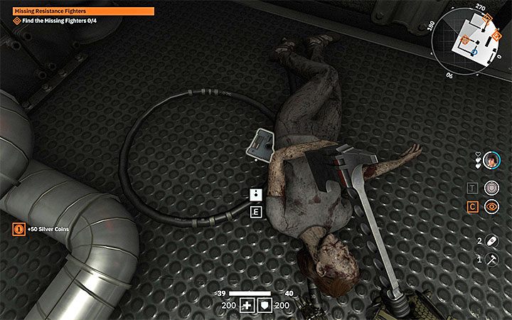 Wejdź w interakcję ze zwłokami żeby je przesunąć i odnaleźć dyskietkę (Information Cache Code #2) - Missing Resistance Fighters | Misje poboczne w Wolfenstein Youngblood - Wolfenstein: Youngblood - poradnik do gry