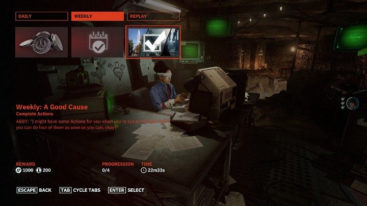 Większość zadań dziennych i tygodniowych opiera się na wykonaniu pewnej czynności określoną ilość razy (np - Codzienne i cotygodniowe zdania w Wolfenstein Youngblood - Wolfenstein: Youngblood - poradnik do gry