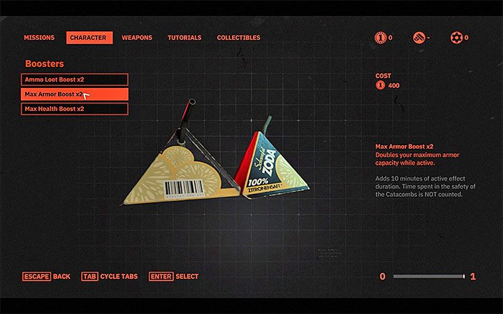 Jeszcze inny pomysł na wydawanie gotówki to kupowanie dopalaczy (boosterów) - Do czego służą monety w Wolfenstein Youngblood? - Wolfenstein: Youngblood - poradnik do gry