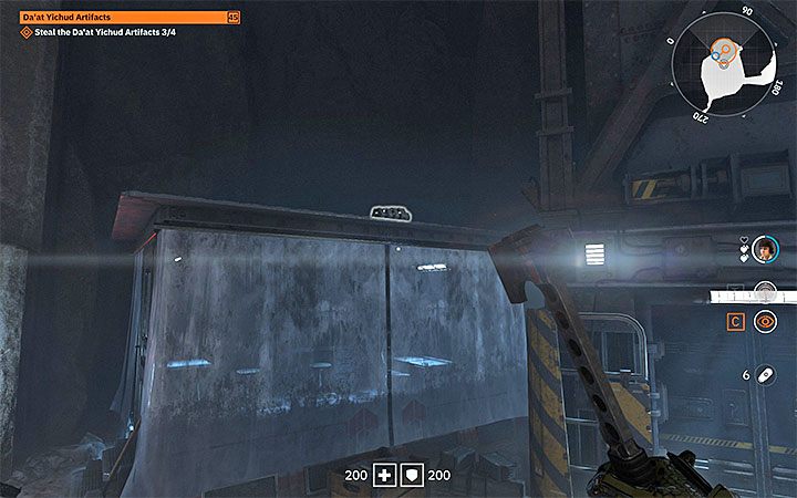 Artefakt leży na dachu małego odizolowanego pomieszczenia w narożniku - Daat Yichud Artifacts | Misje poboczne w Wolfenstein Youngblood - Wolfenstein: Youngblood - poradnik do gry