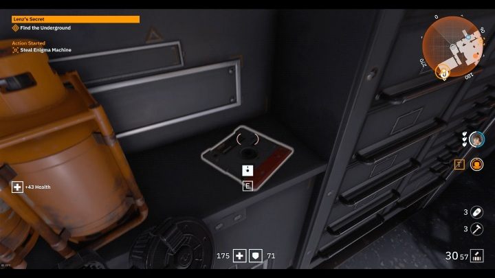 Dyskietka ta znajduje się zaraz obok pomarańczowych butli dzięki czemu łatwo ją zauważyć - Mały Berlin / Little Berlin | Sekrety w Wolfenstein Youngblood - Wolfenstein: Youngblood - poradnik do gry