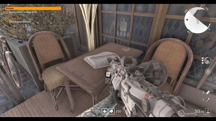 Gazetę znajdziesz na balkonie białego budynku, na jednym ze stolików - Mały Berlin / Little Berlin | Sekrety w Wolfenstein Youngblood - Wolfenstein: Youngblood - poradnik do gry