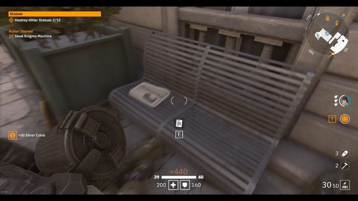 Na patio, pomiędzy częściami szpitala, jest ławka - Mały Berlin / Little Berlin | Sekrety w Wolfenstein Youngblood - Wolfenstein: Youngblood - poradnik do gry
