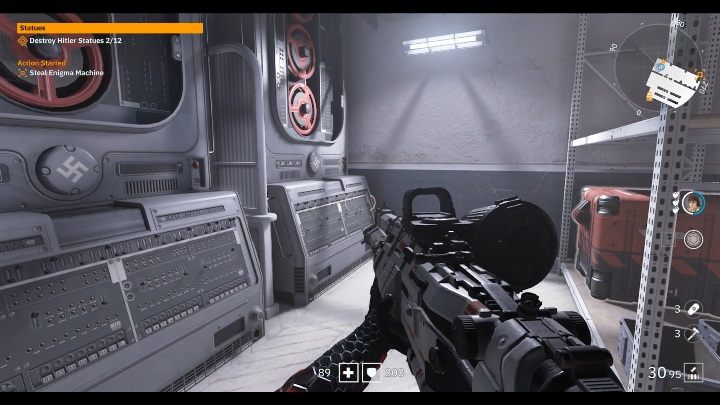 W maszynowni, na jednej z metalowych półek, znajdziesz czerwoną skrzynię - Mały Berlin / Little Berlin | Sekrety w Wolfenstein Youngblood - Wolfenstein: Youngblood - poradnik do gry