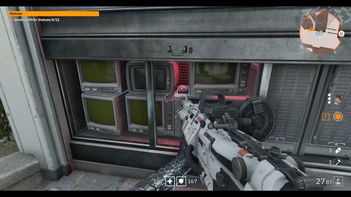 Okładka ta znajduje się na wystawie sklepowej pełnej telewizorów - Bulwar Zwycięstwa | Sekrety w Wolfenstein Youngblood - Wolfenstein: Youngblood - poradnik do gry