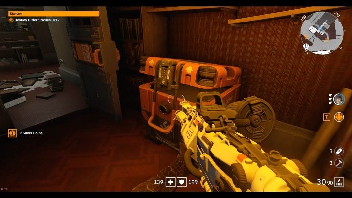 Czerwoną skrzynkę znajdziesz w zamkniętym pokoju, które możesz otworzyć za pomocą wybuchowej broni - Bulwar Zwycięstwa | Sekrety w Wolfenstein Youngblood - Wolfenstein: Youngblood - poradnik do gry