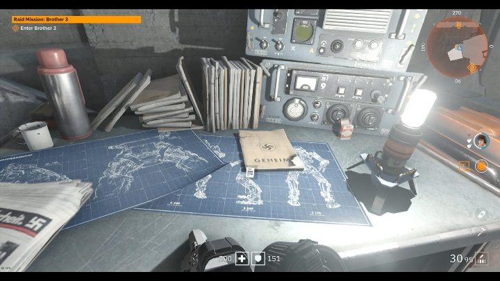 Gazeta leży na stole pełnym dokumentów i planów wrogów - Brat 3 | Sekrety w Wolfenstein Youngblood - Wolfenstein: Youngblood - poradnik do gry