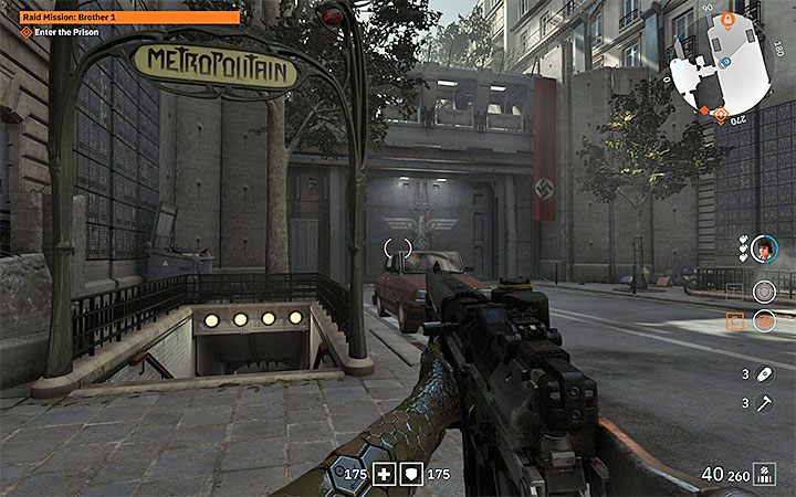 Po tym jak już dotrzesz do dzielnicy Brat 1 i wyjdziesz na powierzchnię proponujemy udać się w lewo - Raid Mission: Brother 1 | Solucja Wolfenstein Youngblood - Wolfenstein: Youngblood - poradnik do gry